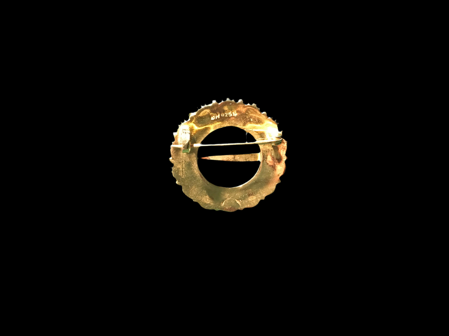 Halsring, antikkgylt sølv, Ø: 3 cm