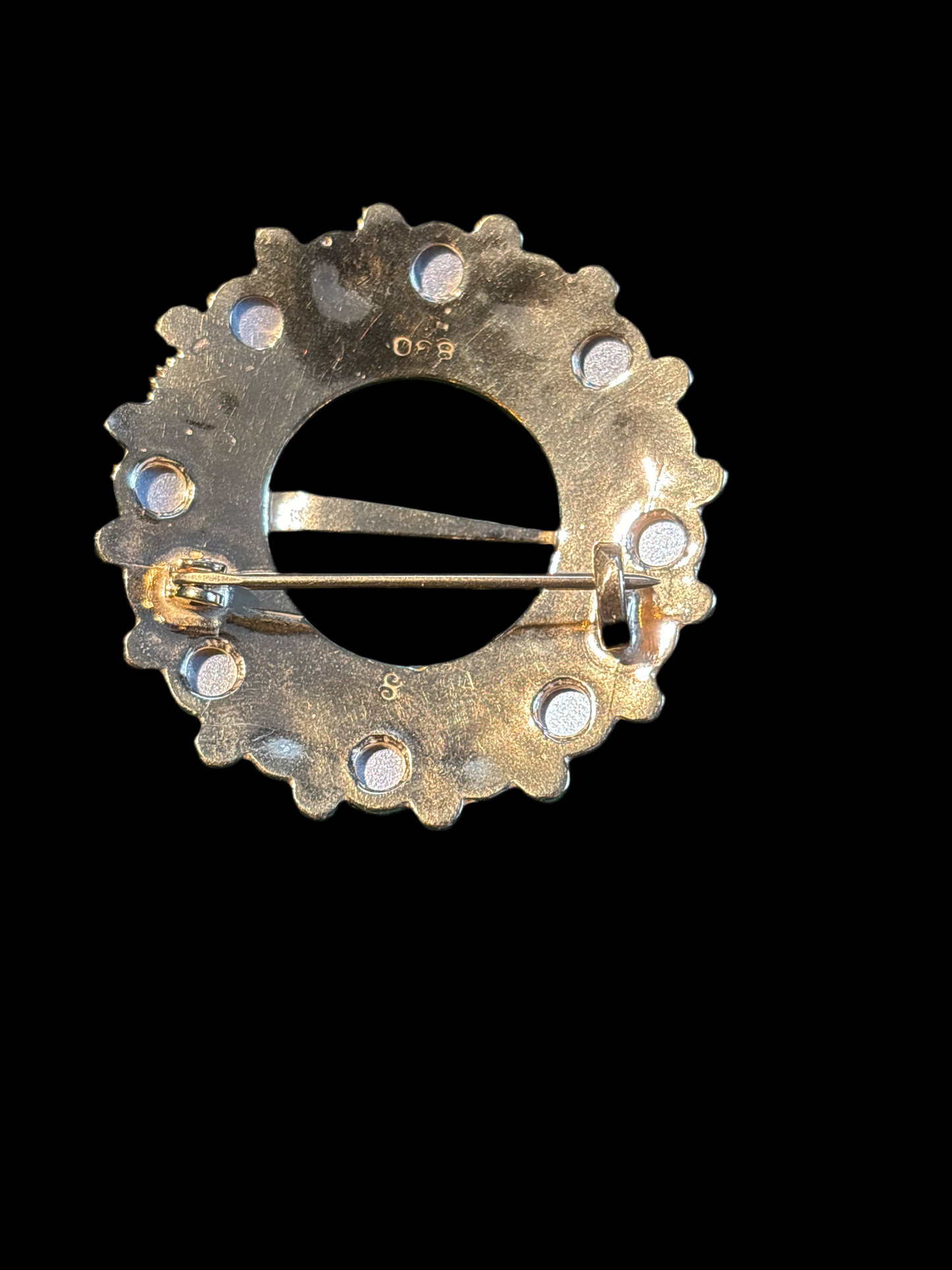 Halsring, rosa sten, Ø: 3,5 cm