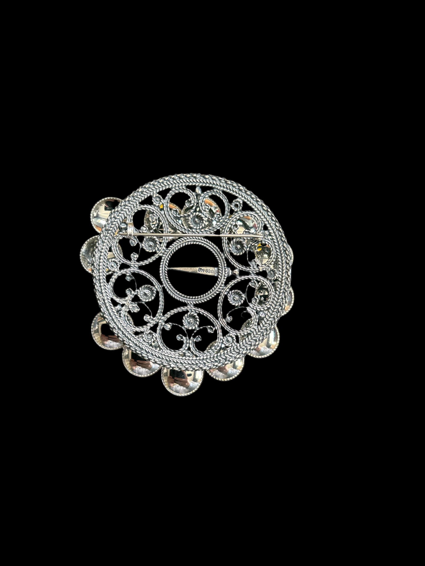 Sølje med løv, Ø: 6,3 cm